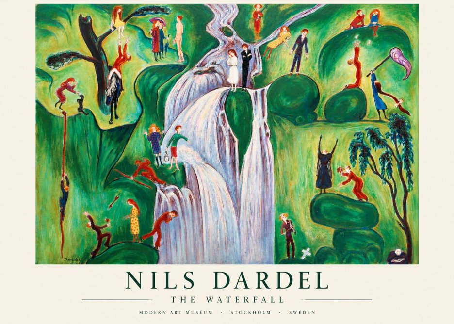 Nils Dardel The Waterfall No1 - Poster