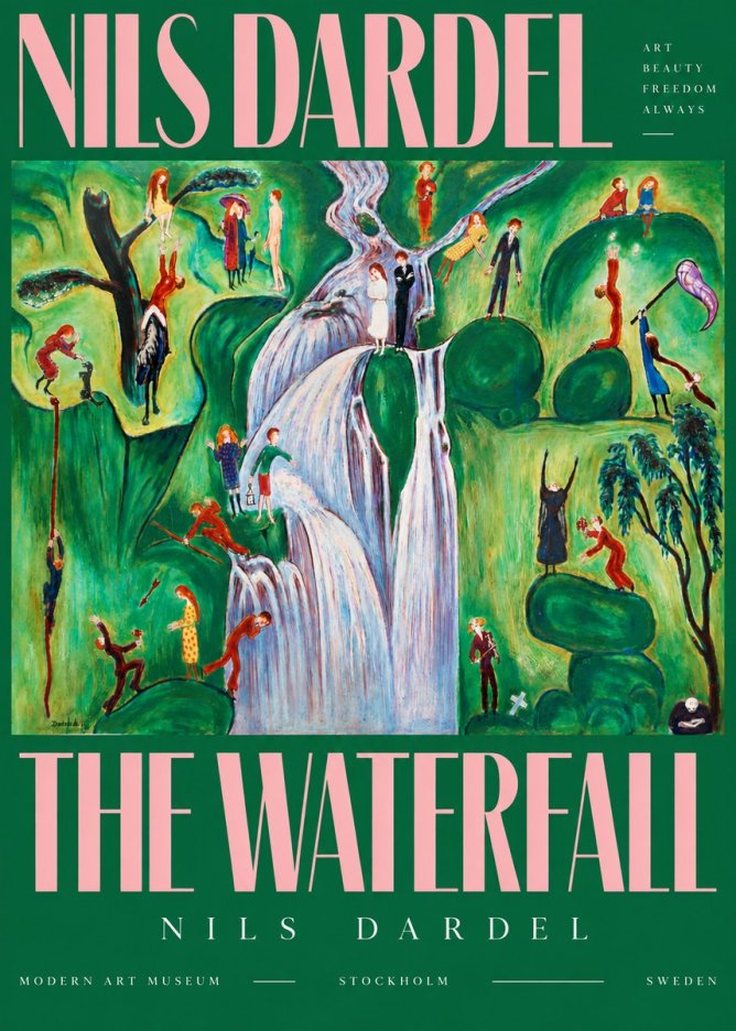 Nils Dardel The Waterfall No4 - Poster