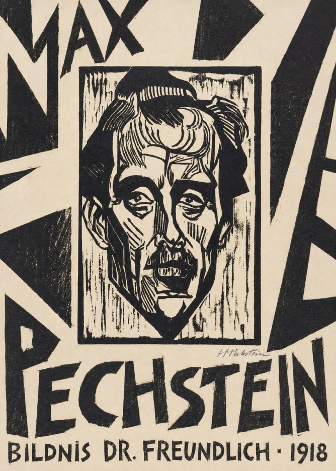 Max Pechstein Bildnis Dr. Freundlich • 1918 No6 - Poster