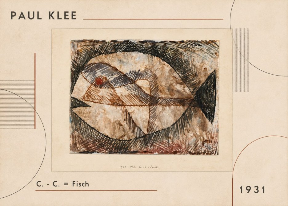 Paul Klee C. - C. = Fisch No1 - Poster