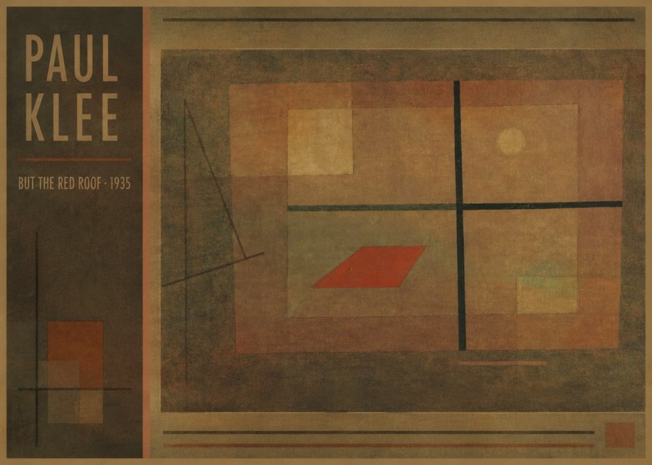 Paul Klee But the Red Roof No2 - Poster