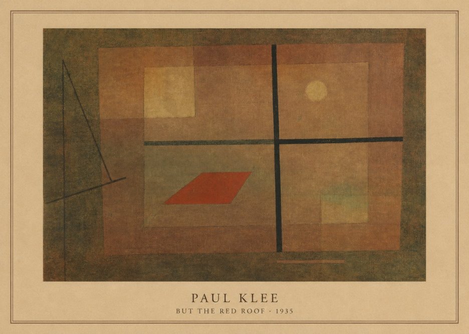 Paul Klee But the Red Roof No3 - Poster