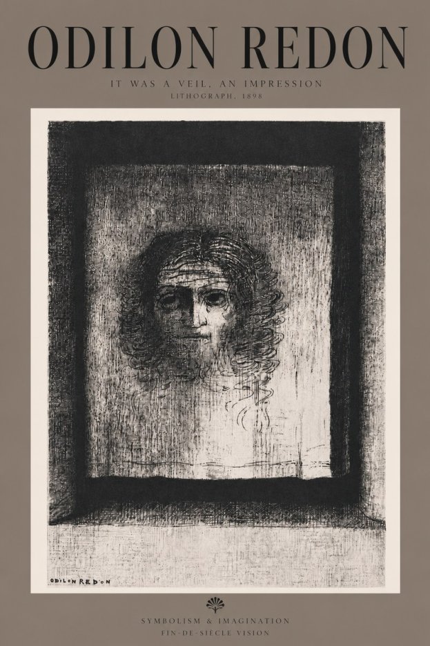 Odilon Redon It Was a Veil, an Impression No4 - Poster