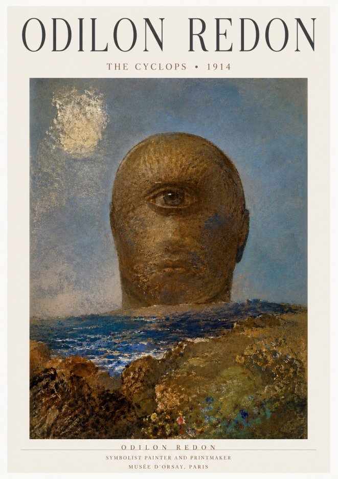 Odilon Redon The Cyclops I No4 - Poster