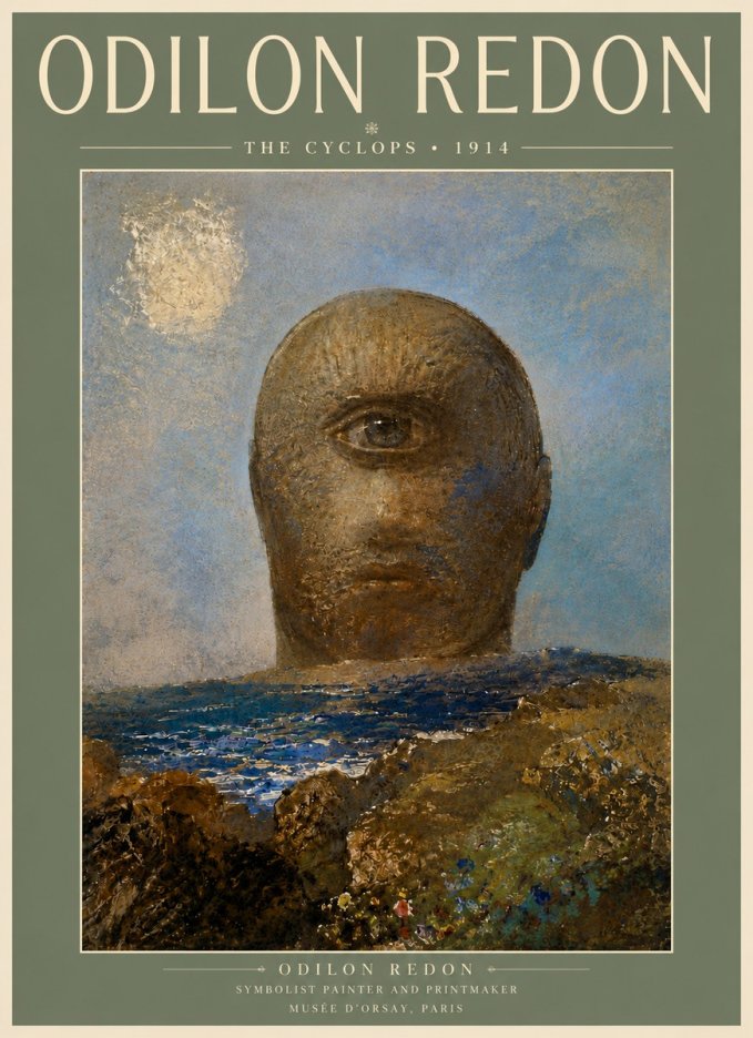 Odilon Redon The Cyclops I No6 - Poster
