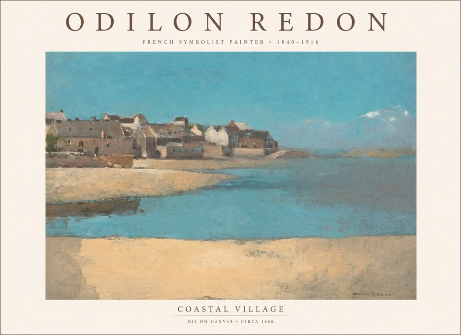 Odilon Redon Coastal Village No1 - Poster
