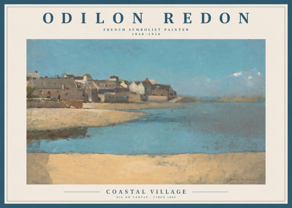 Odilon Redon Coastal Village No2 - Poster