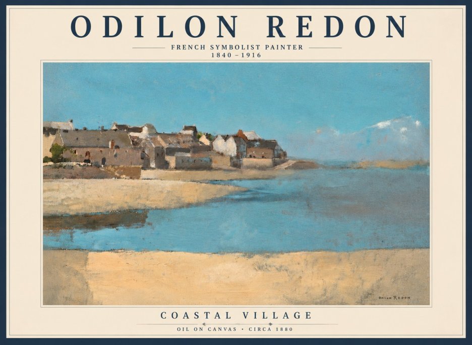 Odilon Redon Coastal Village No6 - Poster