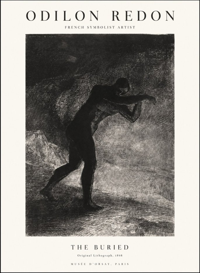 Odilon Redon The Buried No1 - Poster