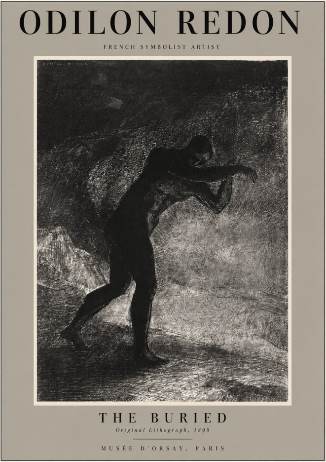 Odilon Redon The Buried No2 - Poster