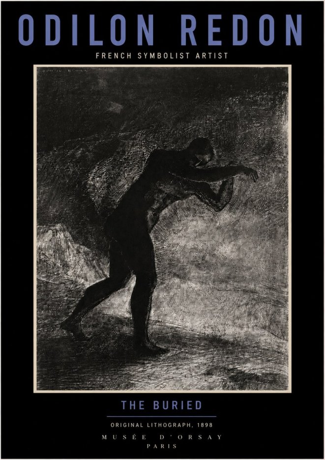 Odilon Redon The Buried No3 - Poster