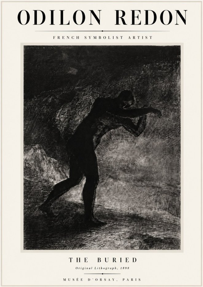 Odilon Redon The Buried No6 - Poster