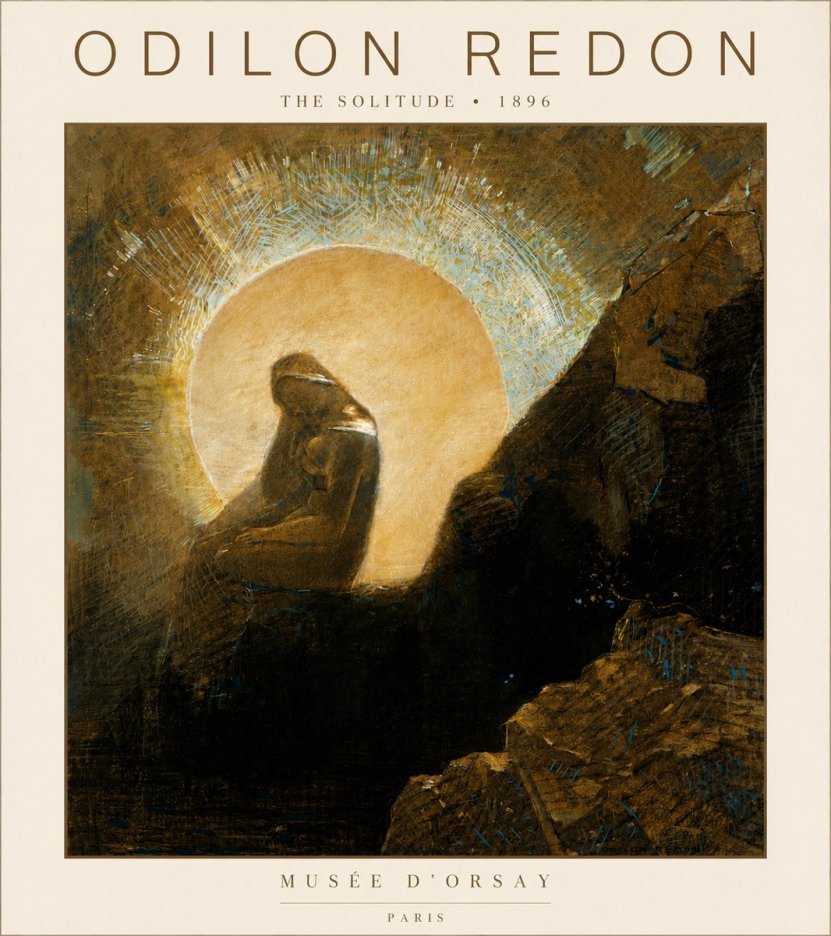 Odilon Redon The Solitude No5 - Poster