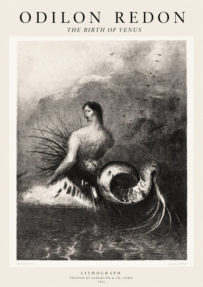 Odilon Redon The Birth of Venus No1 - Poster
