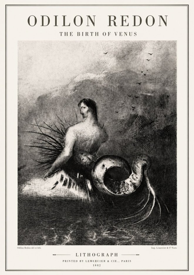 Odilon Redon The Birth of Venus No5 - Poster