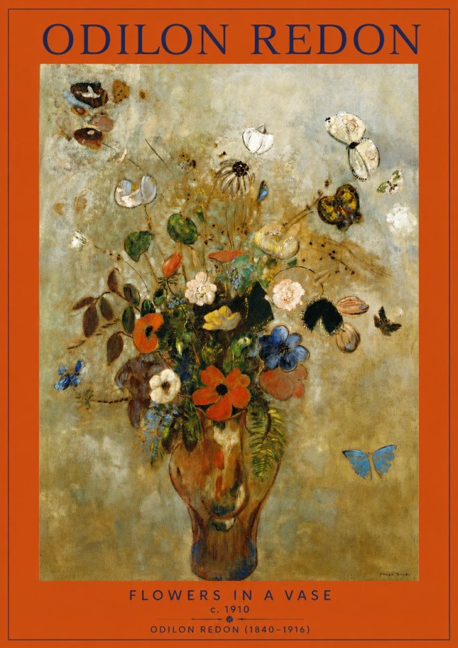 Odilon Redon Flowers in a Vase I No2 - Poster