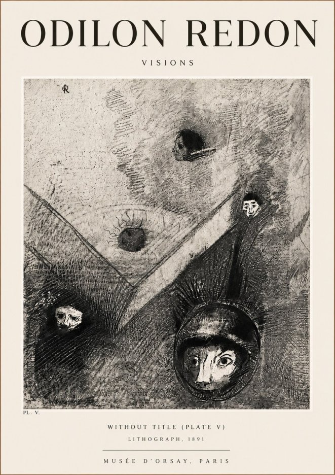 Odilon Redon Without Title (Plate V) No4 - Poster