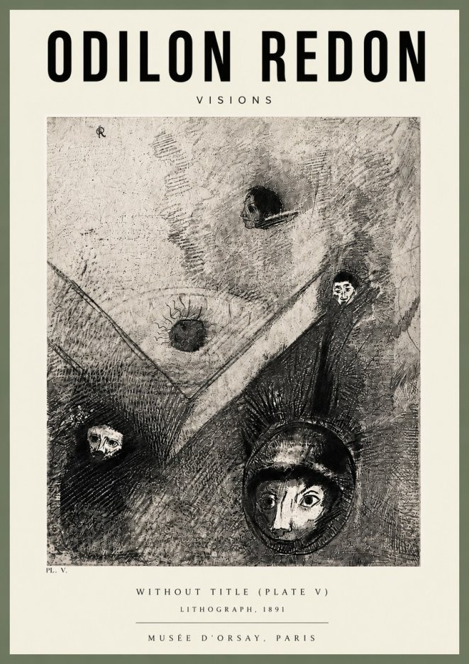 Odilon Redon Without Title (Plate V) No5 - Poster