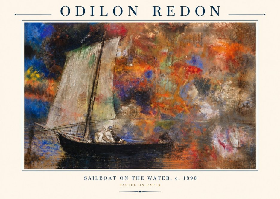 Odilon Redon Sailboat on the Water No3 - Poster