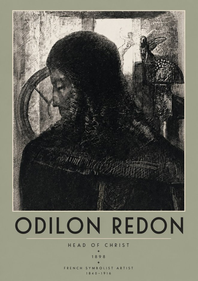 Odilon Redon Head of Christ II No2 - Poster