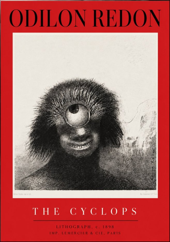 Odilon Redon The Cyclops II No2 - Poster