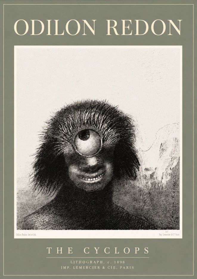 Odilon Redon The Cyclops II No3 - Poster