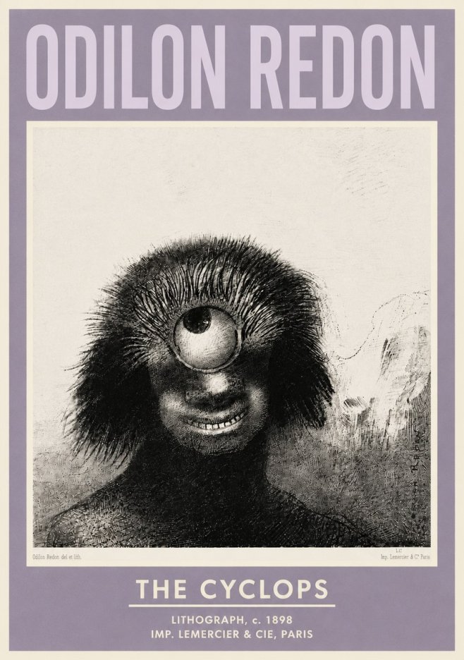 Odilon Redon The Cyclops II No4 - Poster
