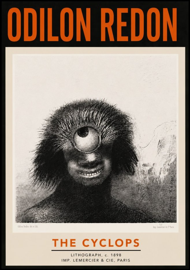 Odilon Redon The Cyclops II No5 - Poster