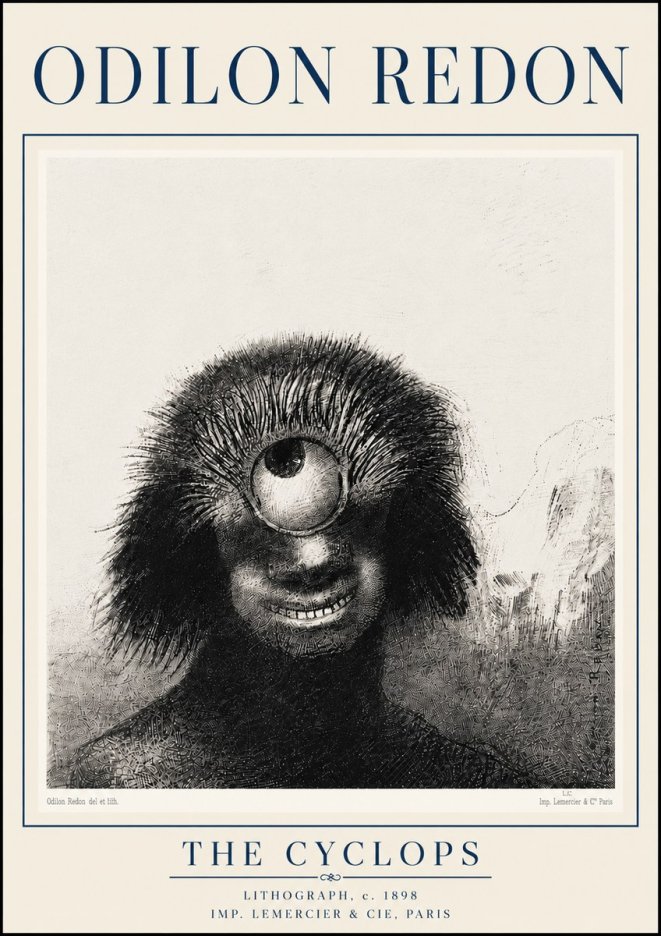 Odilon Redon The Cyclops II No6 - Poster