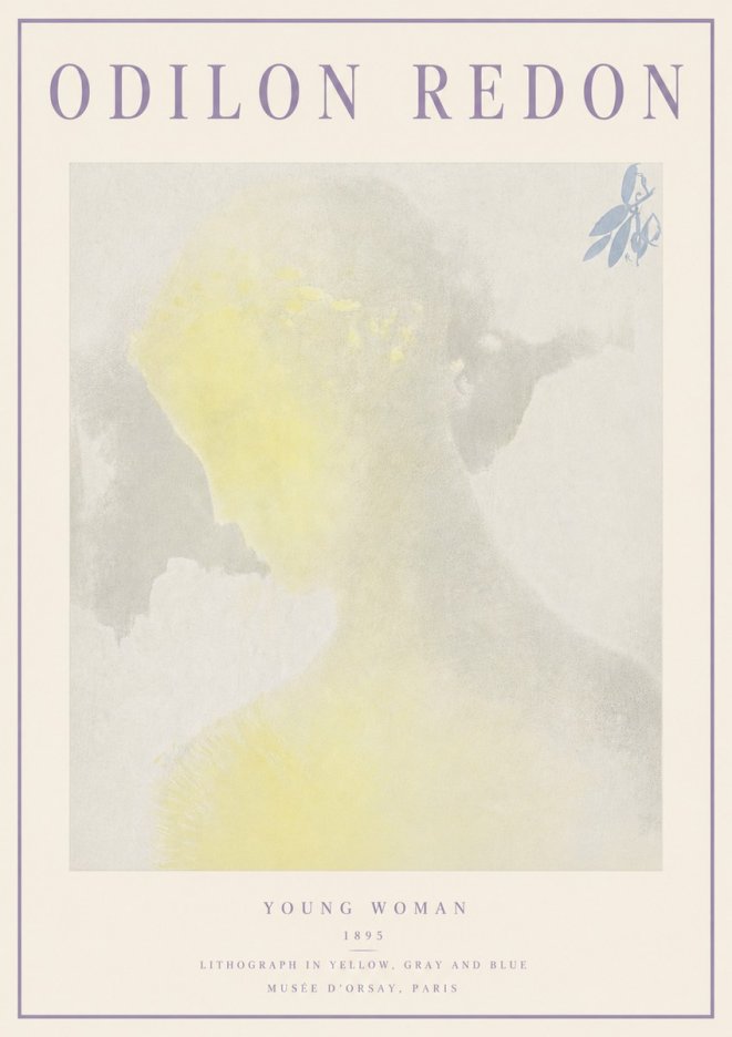 Odilon Redon Young Woman No6 - Poster
