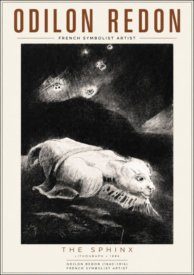 Odilon Redon The Sphinx No5 - Poster