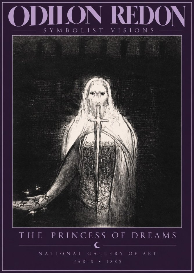 Odilon Redon The Princess of Dreams No2 - Poster