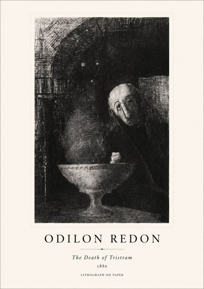 Odilon Redon The Death of Tristram No1 - Poster