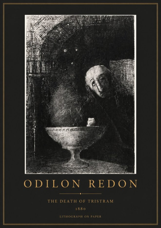 Odilon Redon The Death of Tristram No2 - Poster