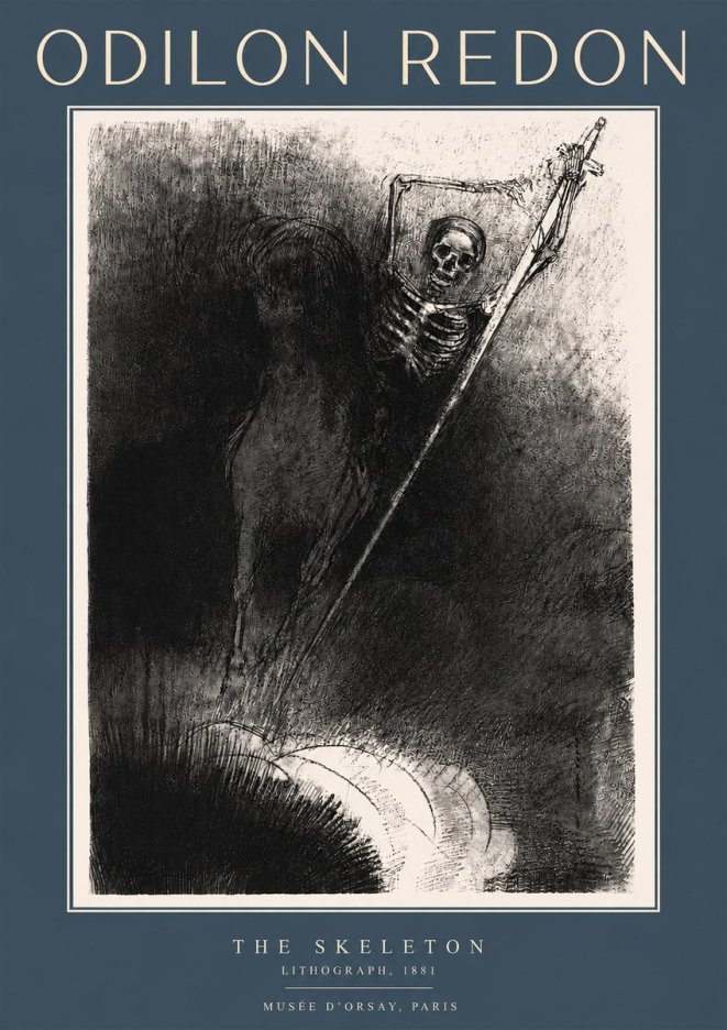 Odilon Redon The Skeleton No4 - Poster