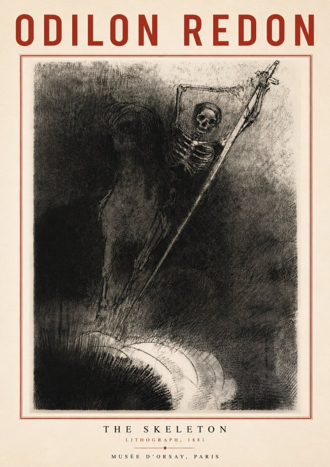Odilon Redon The Skeleton No5 - Poster