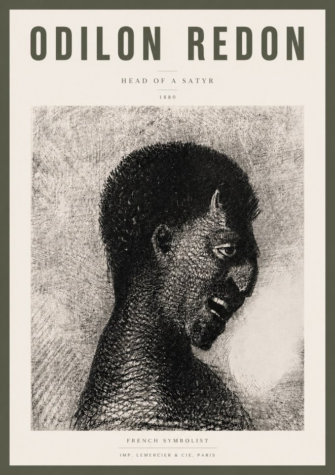 Odilon Redon Head of a Satyr No5 - Poster