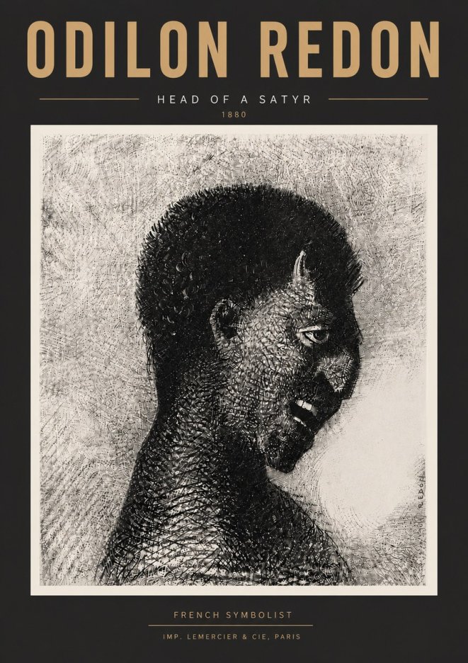 Odilon Redon Head of a Satyr No6 - Poster
