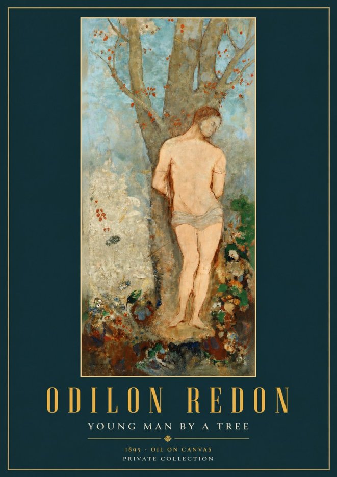 Odilon Redon Young Man by a Tree No2 - Poster