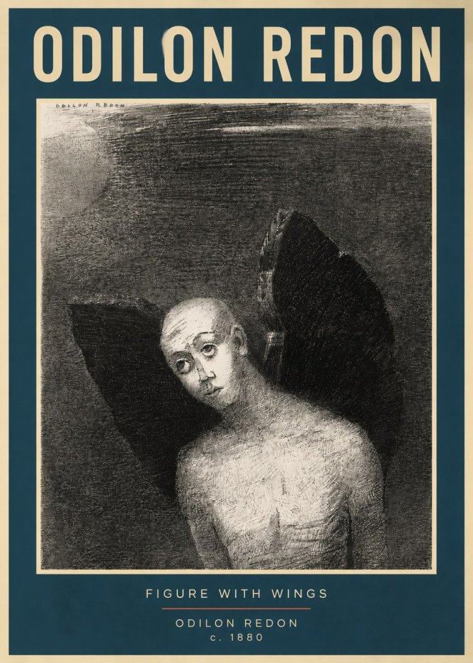 Odilon Redon Figure with Wings No2 - Poster