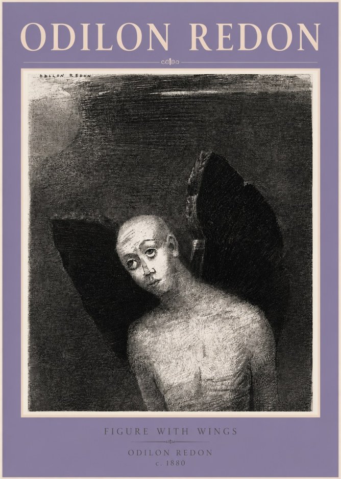 Odilon Redon Figure with Wings No3 - Poster