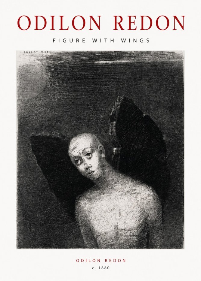Odilon Redon Figure with Wings No4 - Poster