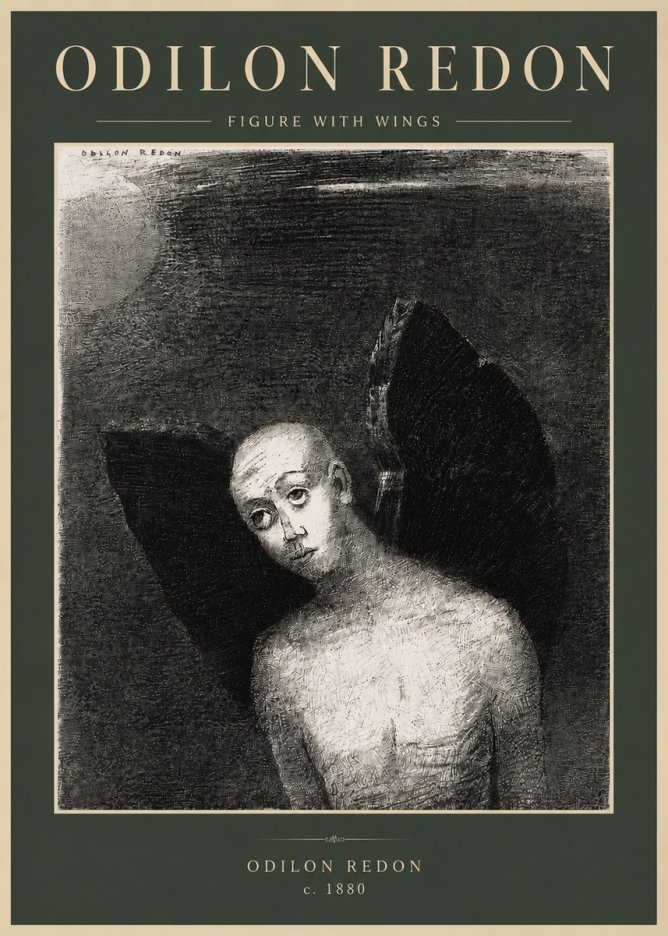 Odilon Redon Figure with Wings No5 - Poster