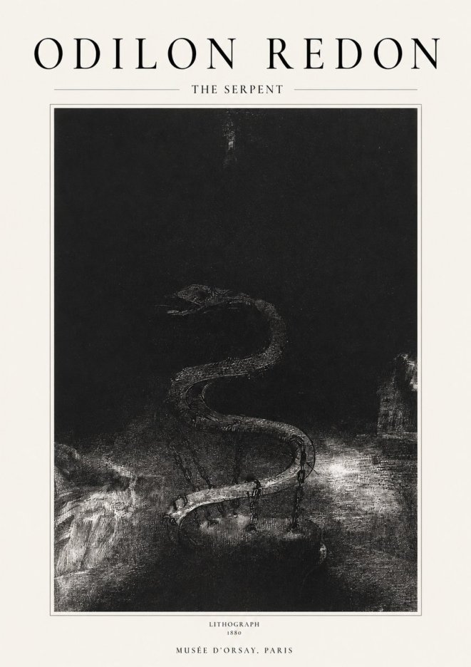 Odilon Redon The Serpent No1 - Poster