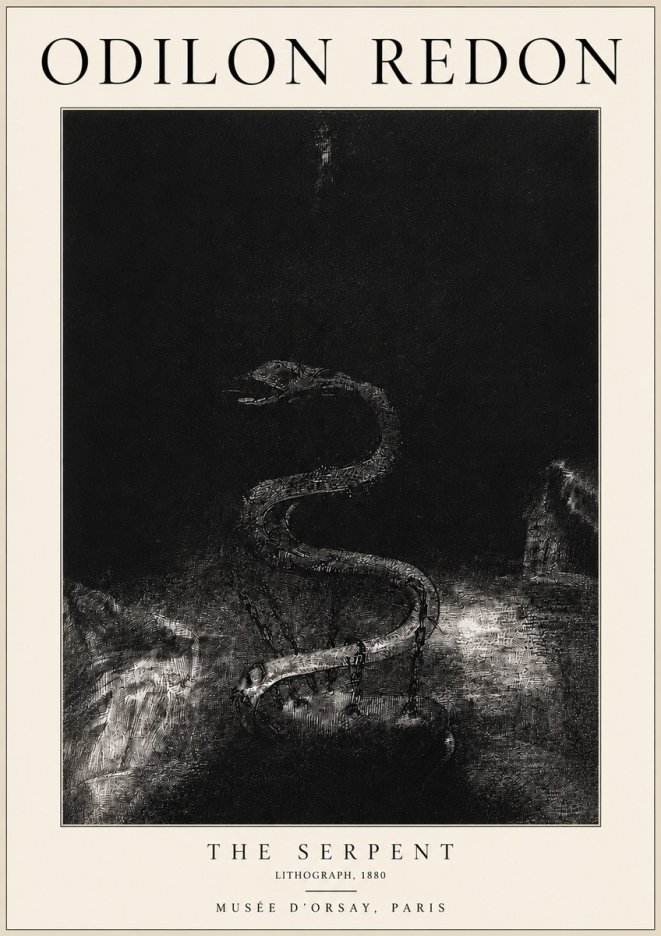 Odilon Redon The Serpent No3 - Poster