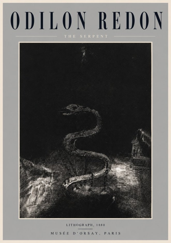 Odilon Redon The Serpent No4 - Poster