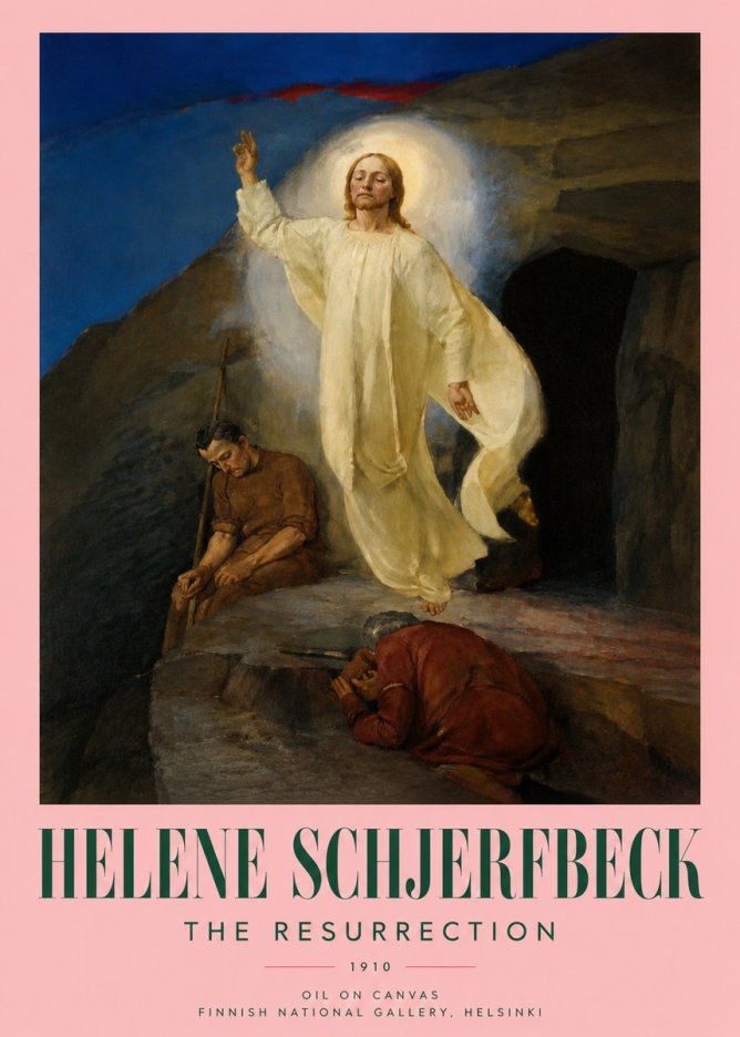 Helene Schjerfbeck The Resurrection No3 - Poster