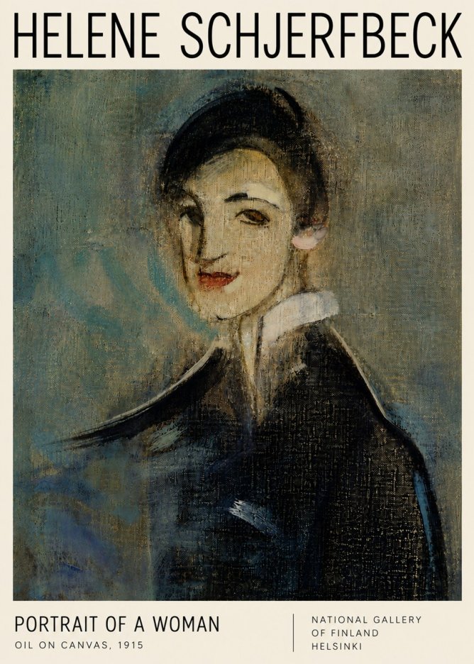 Helene Schjerfbeck Portrait of a Woman II No4 - Poster