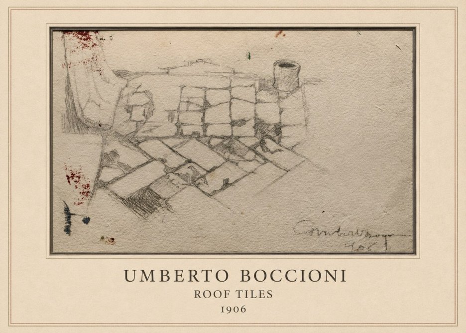 Umberto Boccioni Roof Tiles No4 - Poster