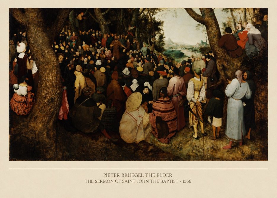 Pieter Bruegel The Sermon of Saint John the Baptist I No5 - Poster